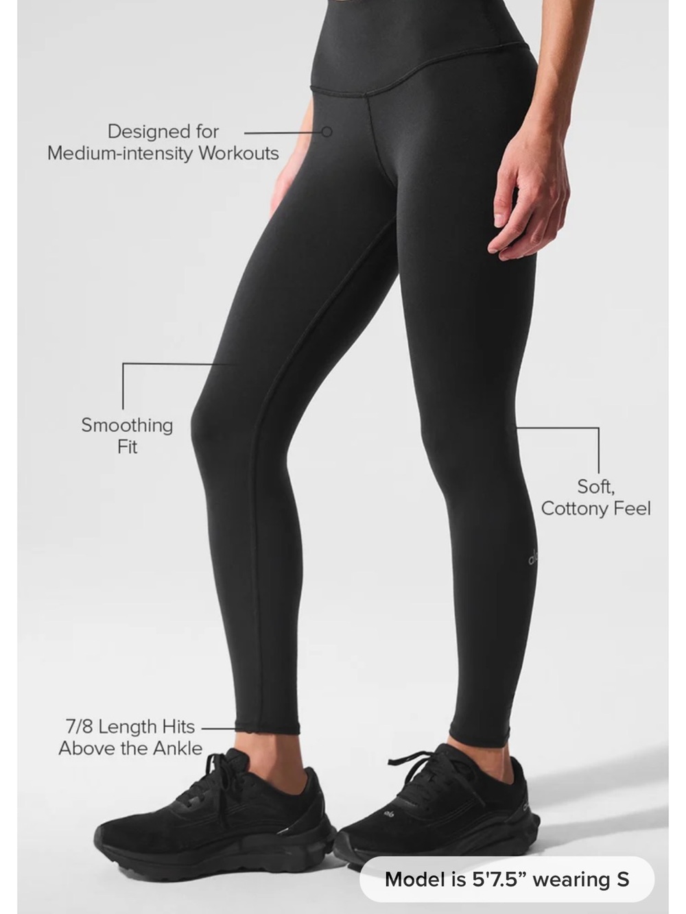 ALO Yoga 7/8 High-Rise Black Leggings